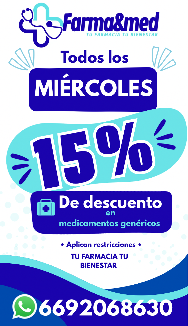 20% de descuento en genéricos 